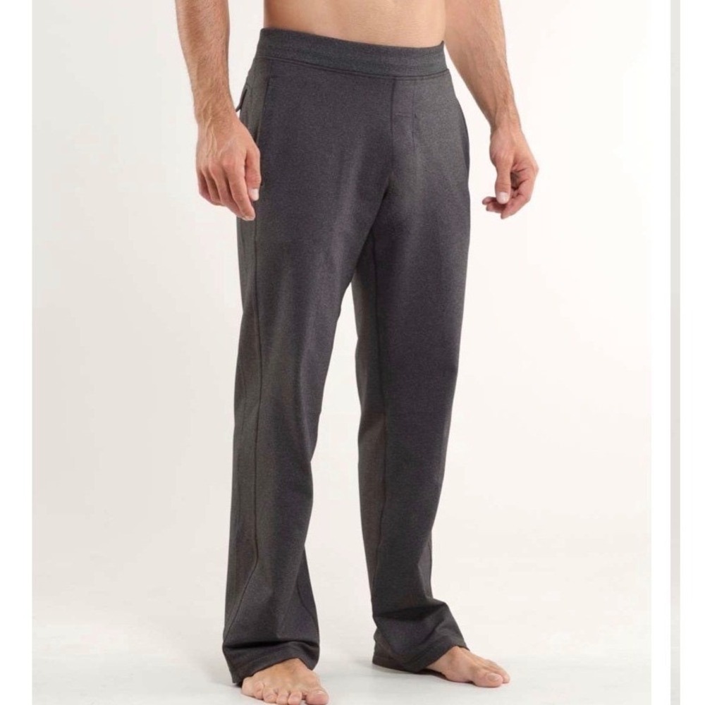 Lululemon Kung Fu Pant 2.0 Mens Size L Black Athletic Yoga Training Athleisure